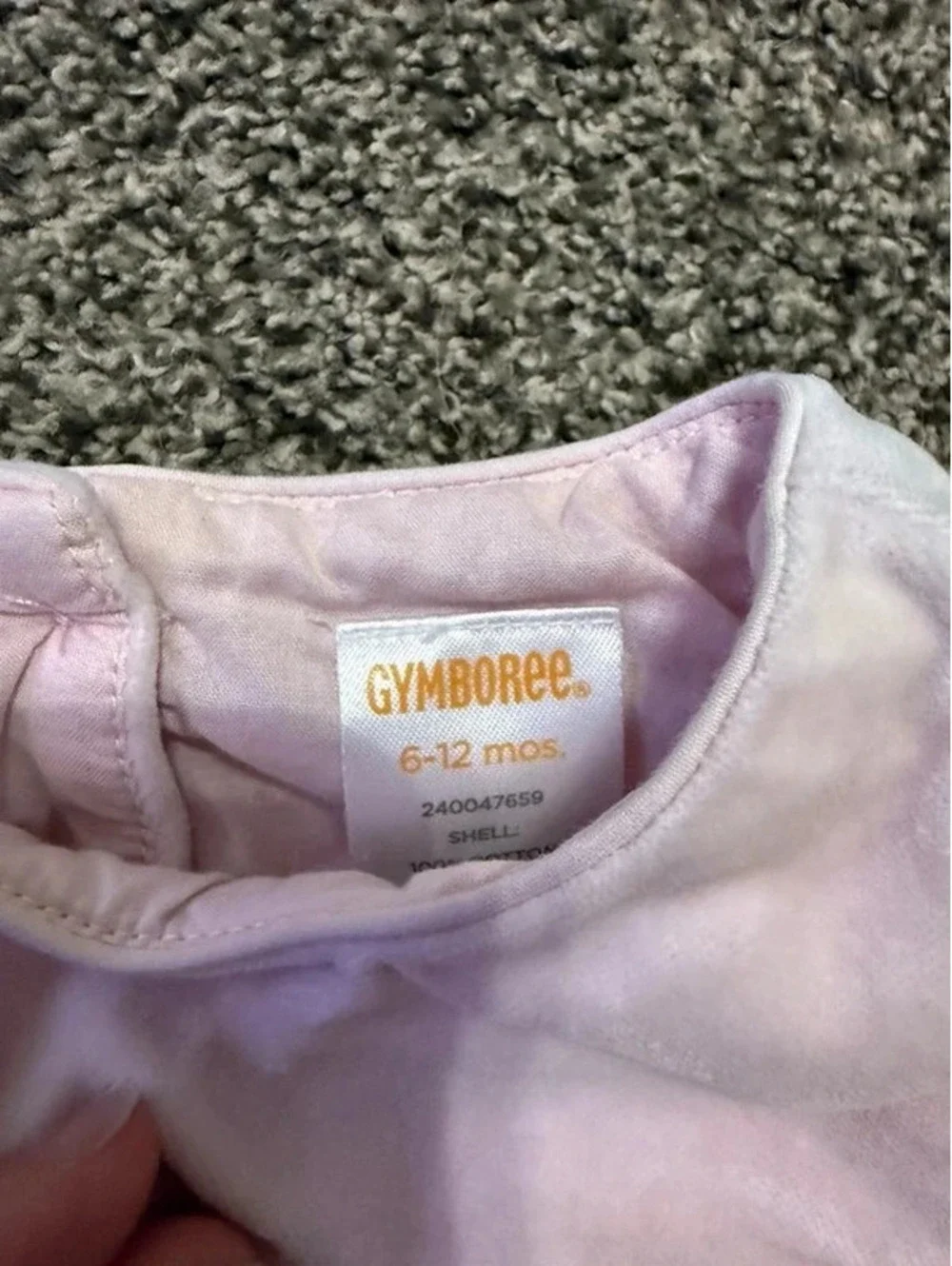Vintage 2004 Gymboree Baby Girl 6-12M Pink Embroidered Dress Bloomers Set